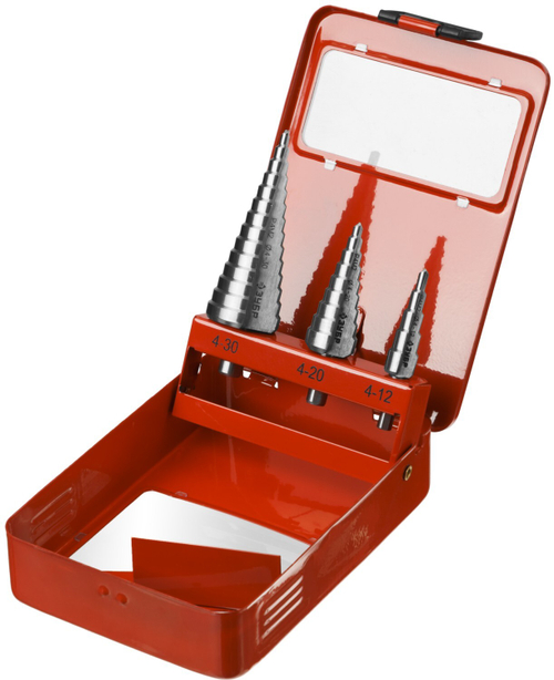 Набор сверл ступенчатых, 3 шт., 4-30мм, ЗУБР