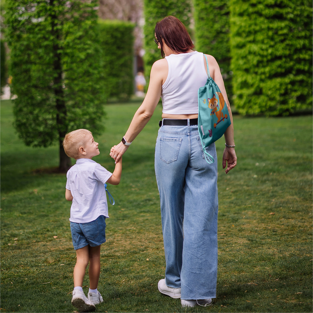 Мешок в садик 33х40, Лисенок (зеленый)