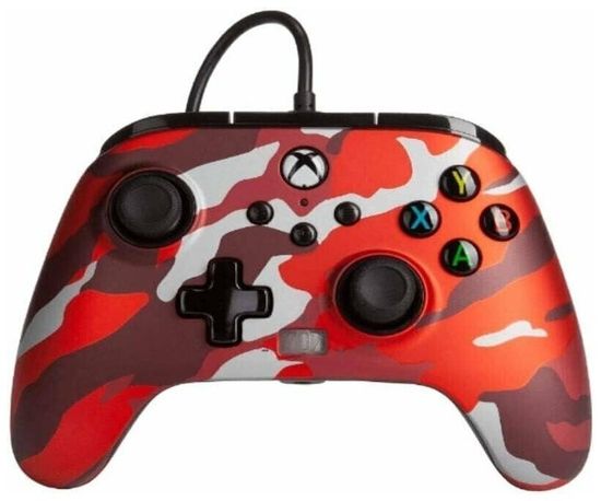 Геймпад проводной PowerA "Camouflage Red" (Камуфляж красный) Enhanced Wired Controller for Xbox Series X/S (1518910-01) (Xbox One/Series X/S/PC)