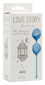 Вагинальные шарики Love Story One Thousand and One Nights Sky Blue (Цвет: голубой)