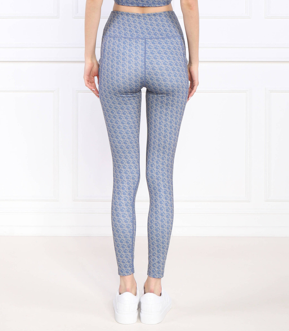 леггинсы logomania GUESS ACTIVE - голубой(V3GB02 MC03W)
