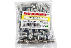Соединитель F разъемов REXANT для RG-6, SAT с кольцом 100 шт 05-4201