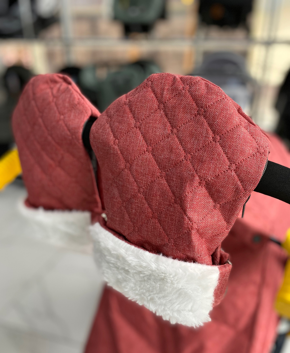 Коляска комбинированная (санки - коляска) «Ника Детям 7-7» джинс красный (арт. НД7-7/2)