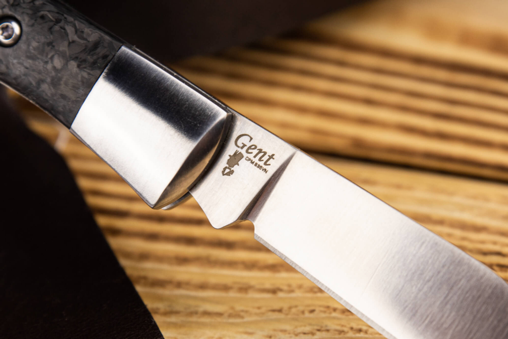 Складной нож Gent CPM S35VN Carbon StoneWash