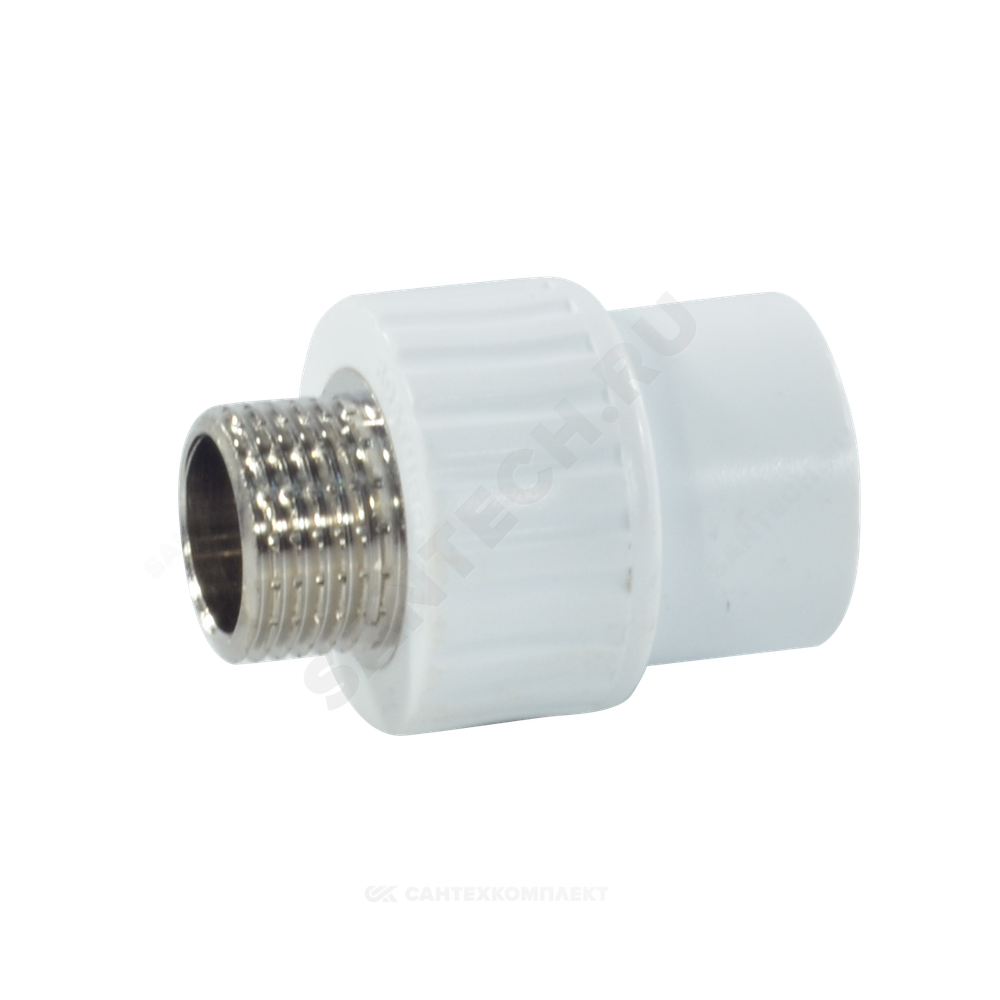 Муфта PP-R комбинированная белая Дн 20х1/2" НР RTP (РосТурПласт) 10662