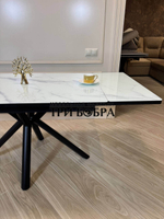 Кухонный раздвижной стол "Элит", итальянский мрамор