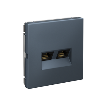 Розетка компьютерная 2-м ArtGallery RJ45 + RJ45 кат.5E механизм грифель SE GAL000785