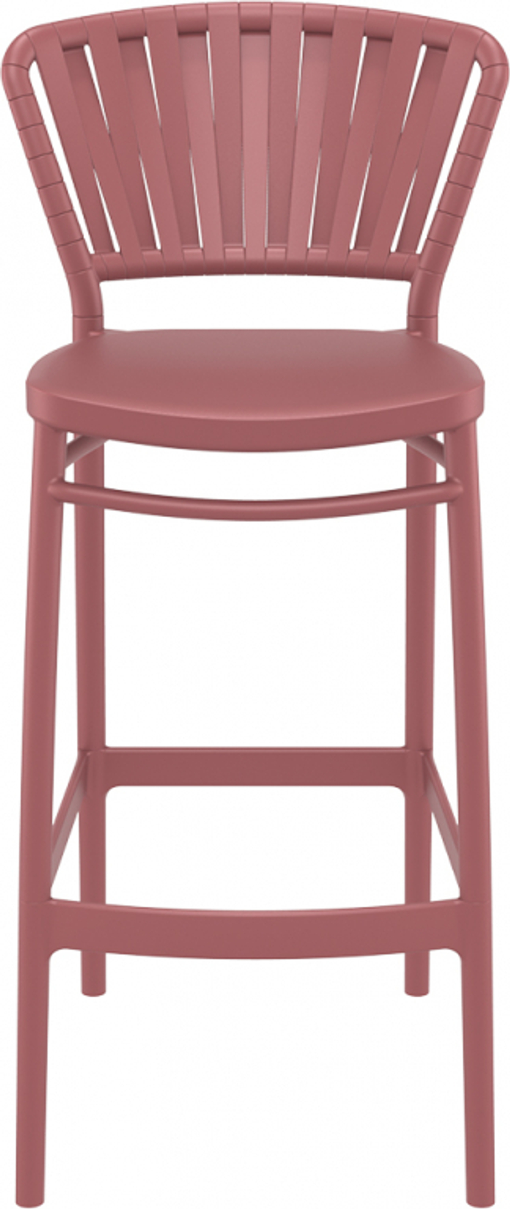 Стул пластиковый барный Siesta Contract Portofino, марсала