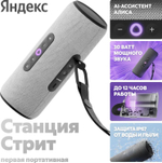 Умная колонка ЯНДЕКС Станция Стрит, 30Вт, с Алисой, серый [yndx-00030gry]