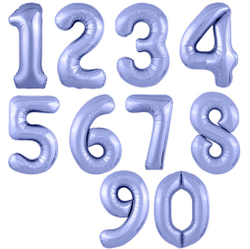 Фольгированная цифра, цвет Пастельный Фиолетовый 102 см
