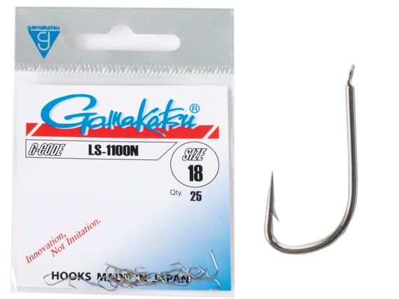 Крючки Gamakatsu LS-1100N HOOKS NICKEL разм. 18 25шт.