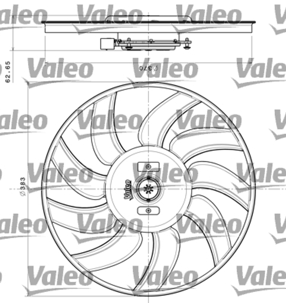 VALEO - 696350-VAL - Fan, engine cooling