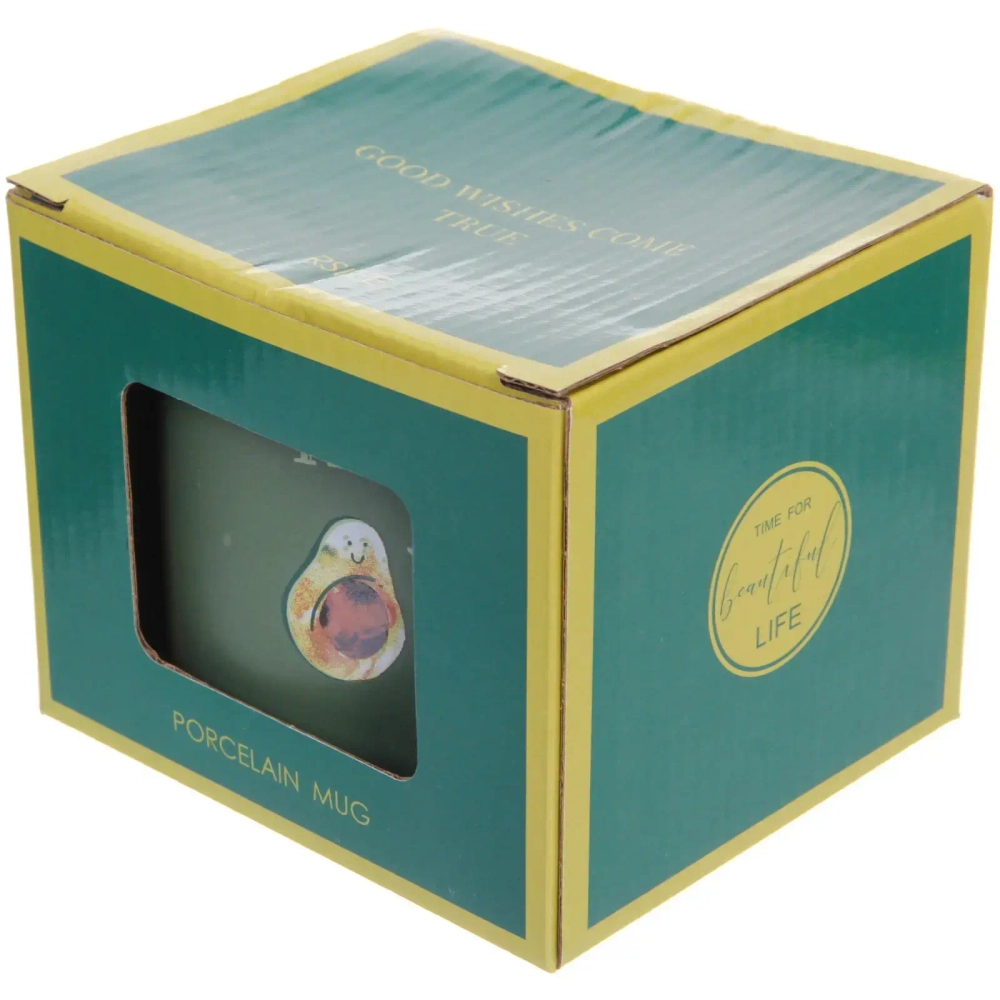 Кружка керамическая 390мл «Авокадо» в подарочной коробке