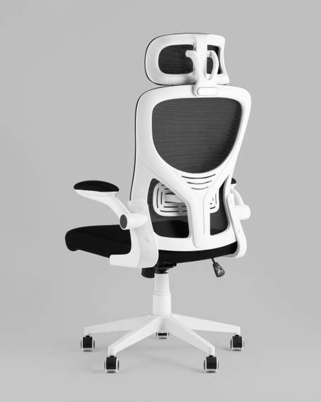Кресло офисное TopChairs Airone белый с черной сеткой