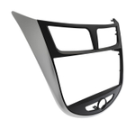 Магнитола для Hyundai Solaris 1 2010-2016 (рамка серебристо-черная тип 3) - FarCar XXL9-7011F3 монитор 9.5" 2K QLED на Android 14, TS20, 8+256Гб, CarPlay, 4G SIM-слот