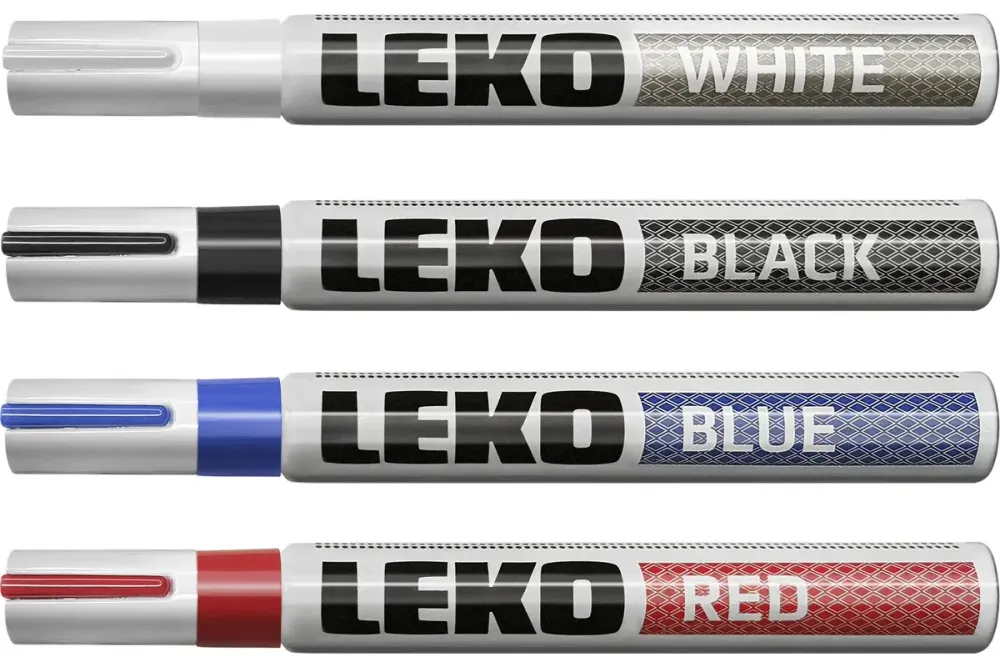 Маркер LEKON Standart с нитроэмалью, 4мм, белый, 011904