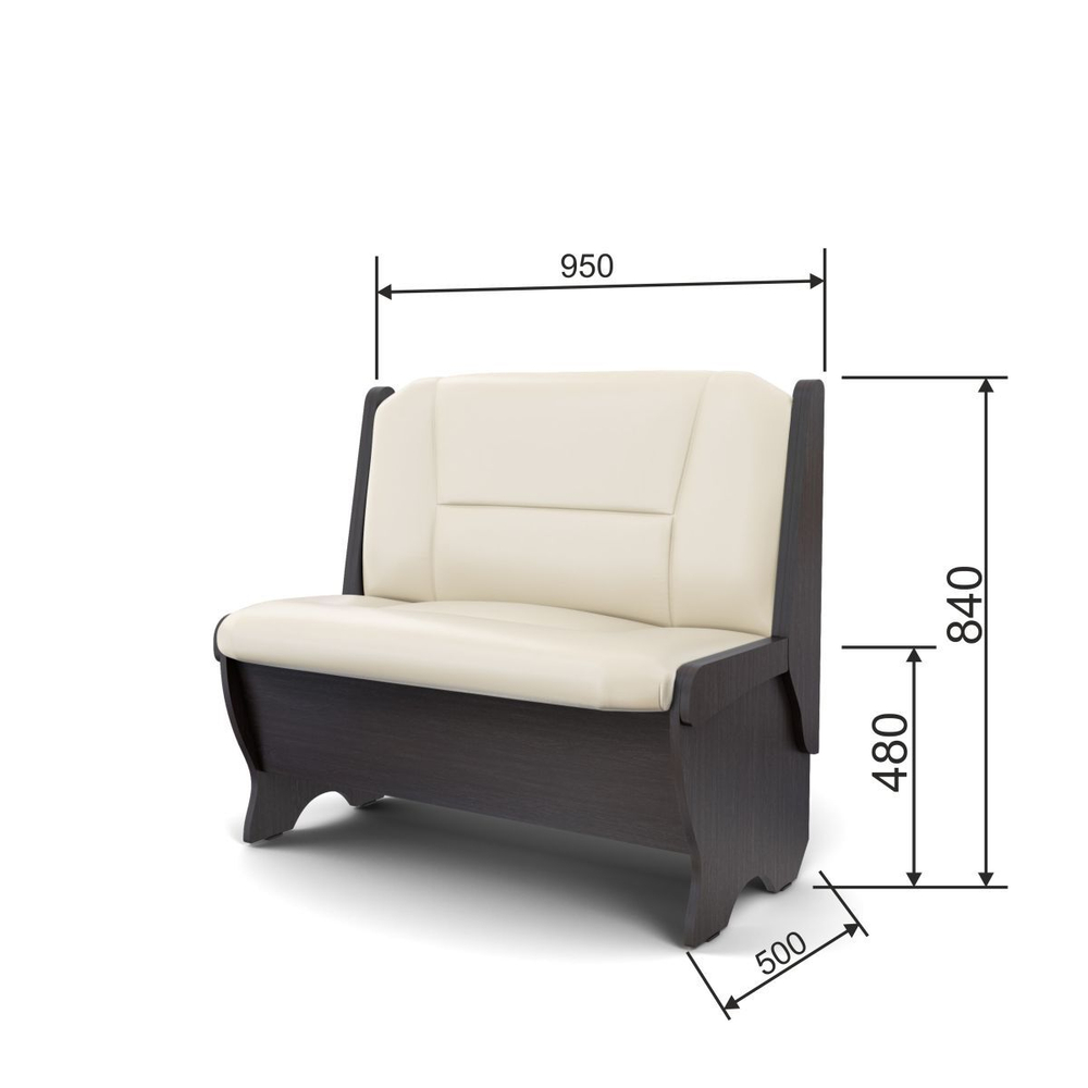 Скамья Лотос 950 венге/крем