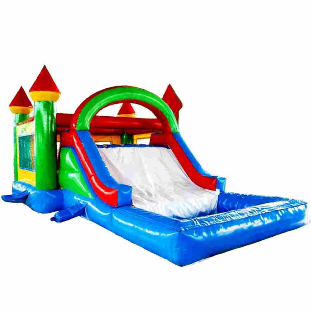 Надувной батут «Домик с бассейном» 8*5*3 м