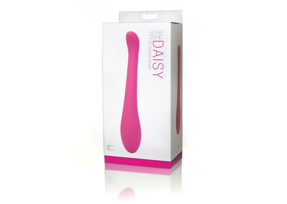 Розовый вибратор UltraZone Daisy 6X Silicone Vibrator - 20 см. (Цвет: розовый)