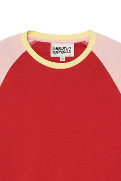 ZARA X BENITO ANTONIO ФУТБОЛКА В СТИЛЕ КОЛОР-БЛОК, РОЗОВЫЙ