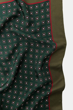 ZARA ПЛАТОК С ПРИНТОМ, ЗЕЛЕНЫЙ