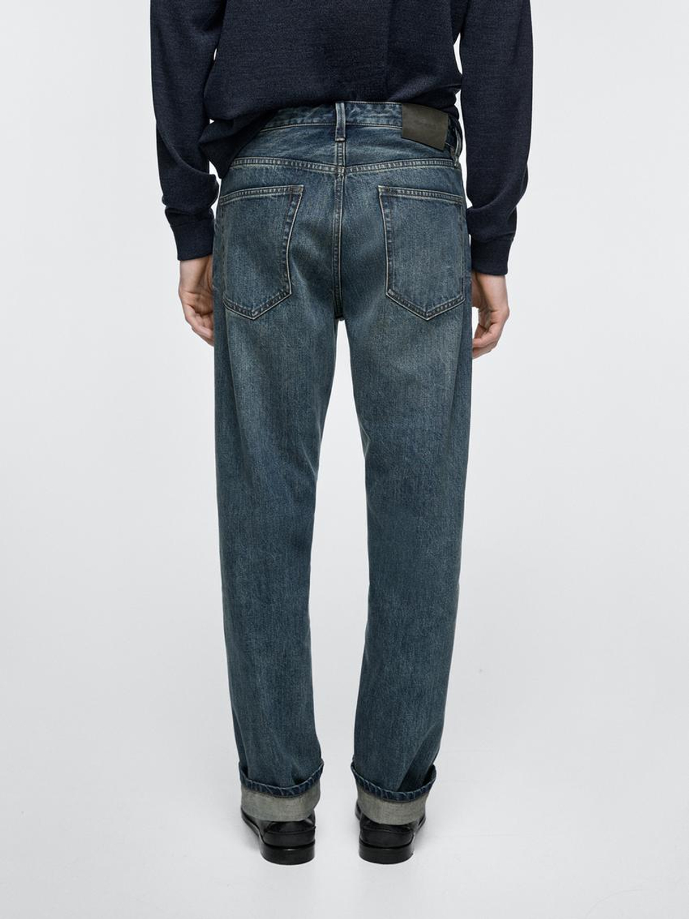 Massimo Dutti Джинсы с кромкой, средне-синий