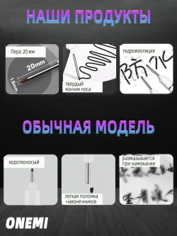 Набор маркеров с длинным стержнем 5 цвета/Маркер строительный с длинным наконечником для разметки (черный, красный, синий, зеленый, белый)