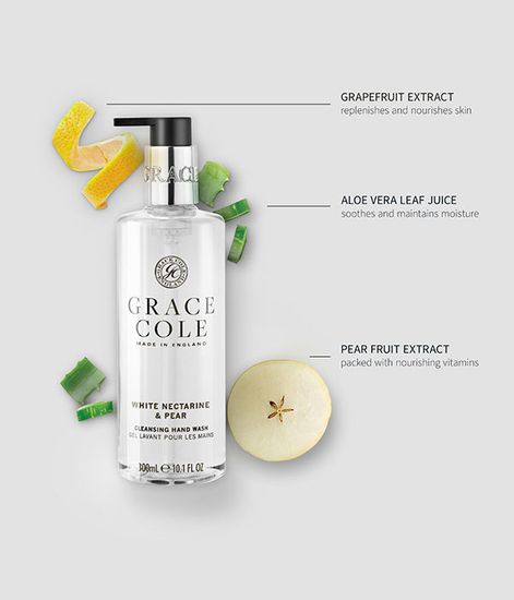 Белый нектарин и груша мыло для рук, Grace Cole