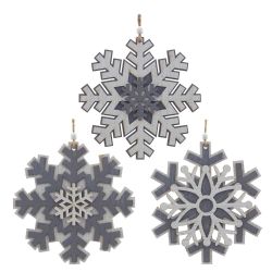 GAEM Украшение новогоднее "Снежинка", L15 W0,5 H16 см, 3в.