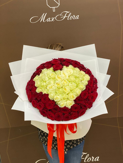 101 Роза Сердце Б-100