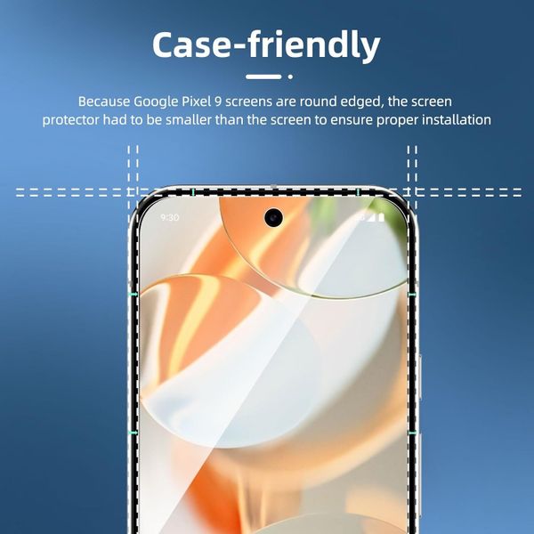 Защитное стекло для Google Pixel 9a (в комплекте с рамкой для установки)