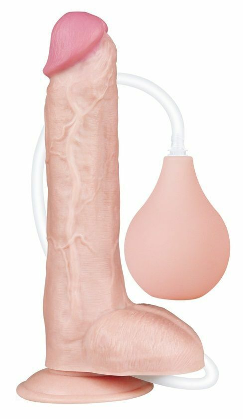 Реалистичный фаллоимитатор с имитацией эякуляции 10 Squirt Extreme Dildo - 25,4 см. (Цвет: телесный)