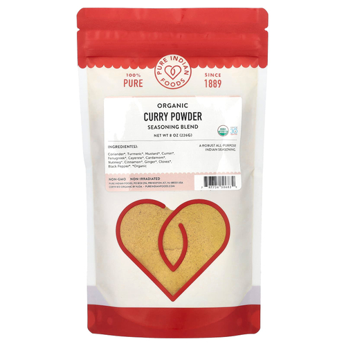 Pure Indian Foods, Органический порошок карри, смесь приправ, 226 г (8 унций)