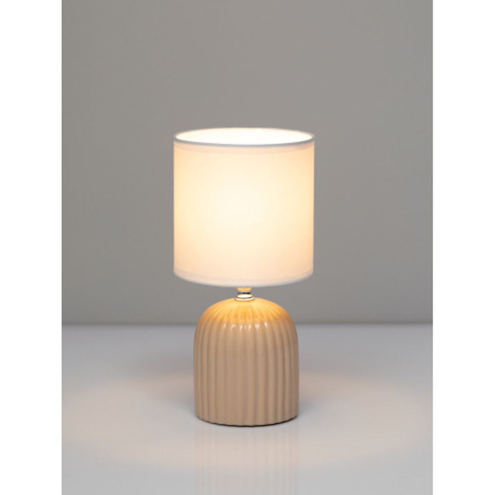 Настольная лампа Rivoli May 7548-502 1 х Е14 40 Вт керамика бежевая с абажуром | Настольные лампы Rivoli