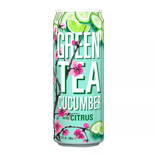Чай AriZona Холодный зелёный Green Tea Cucumber with Citrus с огурцом и цитрусом, 650 мл (США)