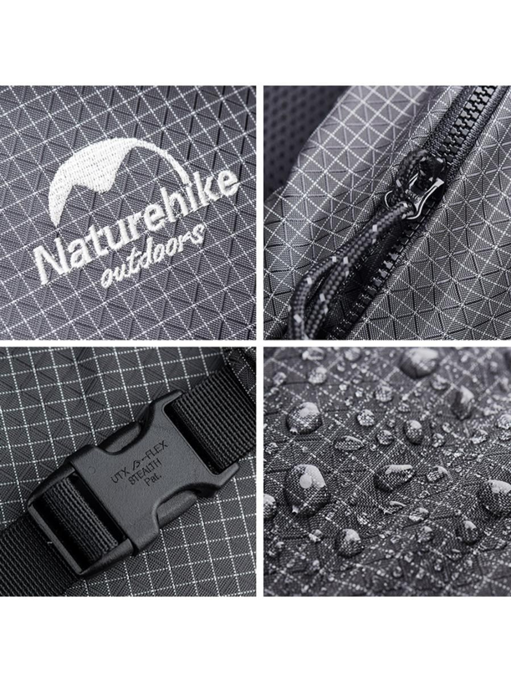 Рюкзак Naturehike Rock Series NH19BP095 60-65 л с рамой, dyneema, черный, 6927595761649