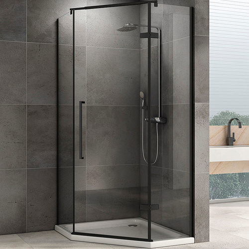 Душевой уголок Abber Ewiges Wasser 80х80 AG05080B профиль Черный стекло прозрачное