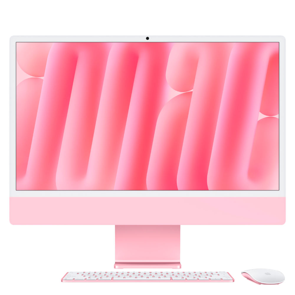 24-inch iMac with Retina 4.5K display: Apple M4 chip with 10‑core CPU and 10‑core GPU, 16GB, 256GB SSD - Pink,Model A3137