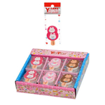 Ластик Basir, фигурный, серия "Мороженое", цветной корпус в форме мороженого, с рисунком зверюшек