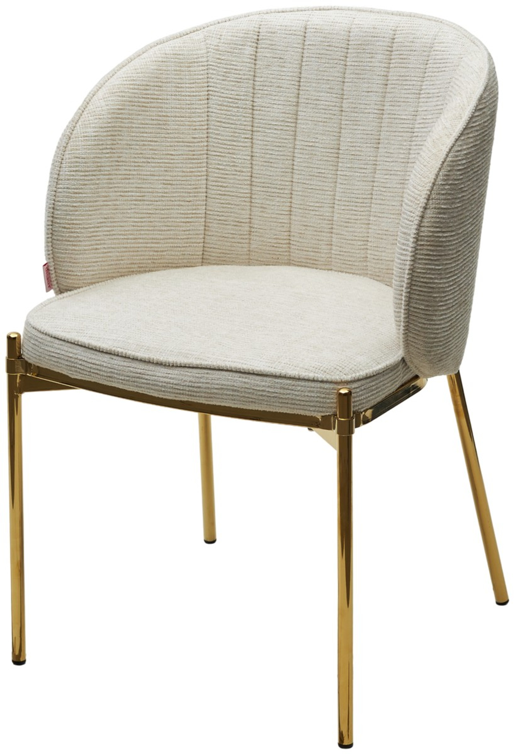 Стул М-City DISAUR Диана (Diana) Modica-40 Бежево-белый, ткань, Золотой каркас