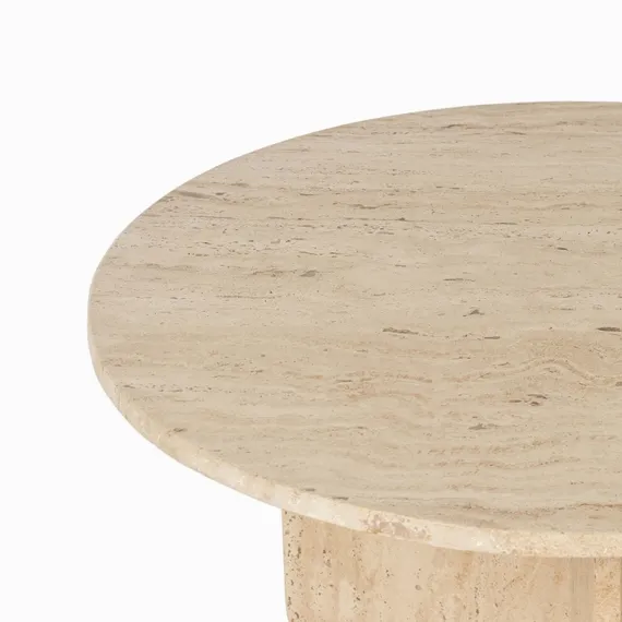 Кофейный стол Pia Ø55х30 см, бежевый мрамор