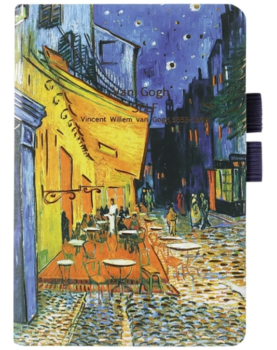 Блокнот 11*16см. 80л. линия "Ночное кафе" петля-держатель для ручки (Darvish)