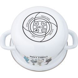 НАБОР КАСТРЮЛЬ AGNESS ЭМАЛИРОВАННЫХ СЕРИЯ "FAMILY FARM", 6ПР. 1,5/2,8/3,6Л, 16Х10/20Х12/22Х13СМ