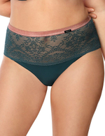 Трусики-слипы Zoya из вискозного и кружевного полотен (Размер: S) (Цвет: темно-бирюзовый)