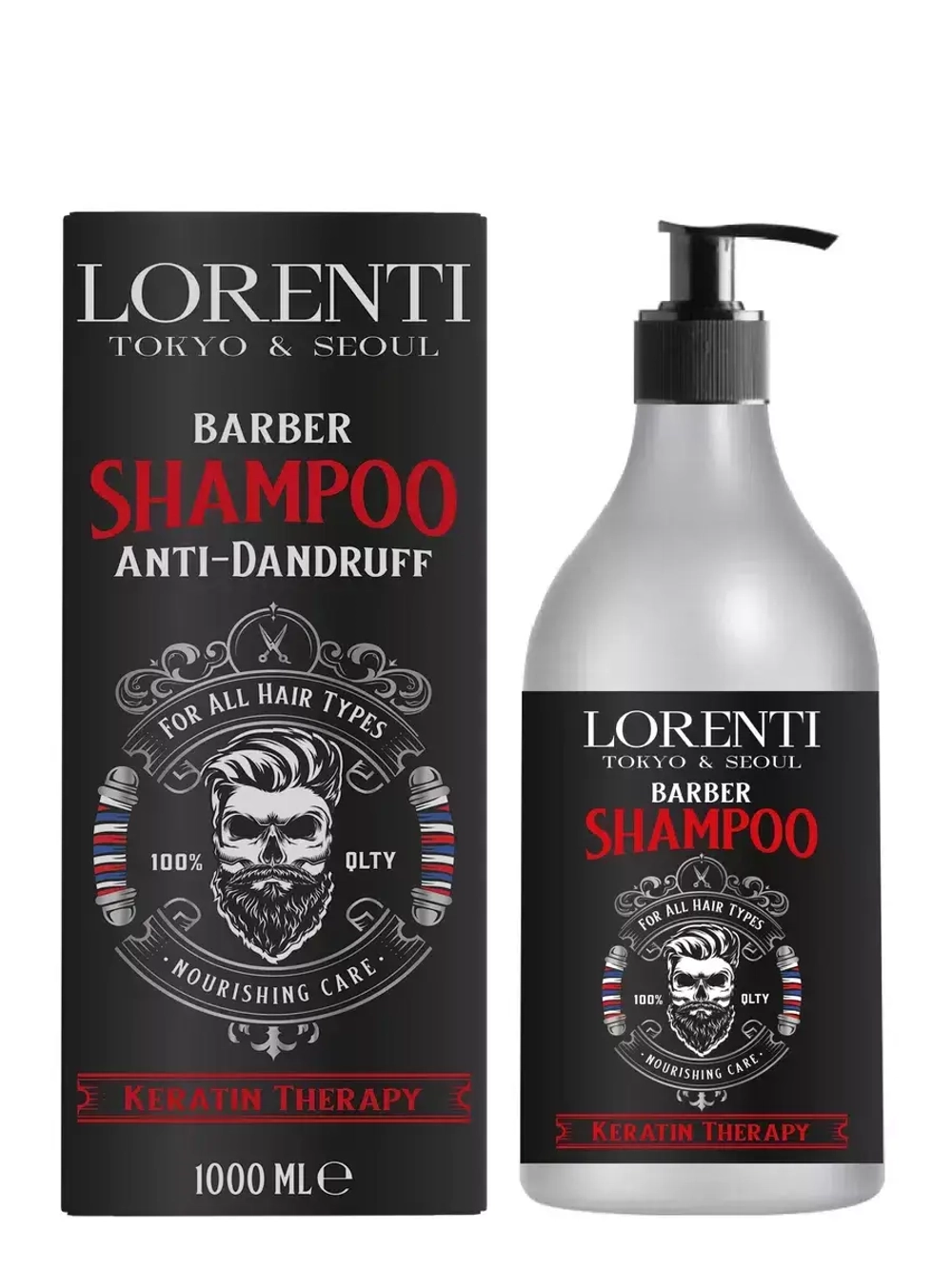 LORENTI MEN Шампунь против выпадения волос "KERATIN" 1000мл