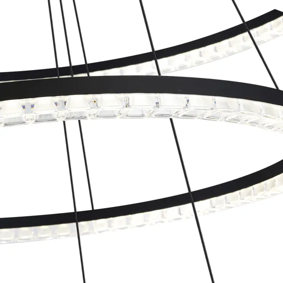 SL1018.403.03 Светильник подвесной ST-Luce черный/прозрачный LED 1*130W 4000K EUCLIDICS