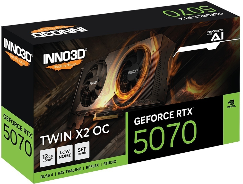 Видеокарта Inno3D GeForce RTX 5070 TWIN X2 OC 12 Гб
