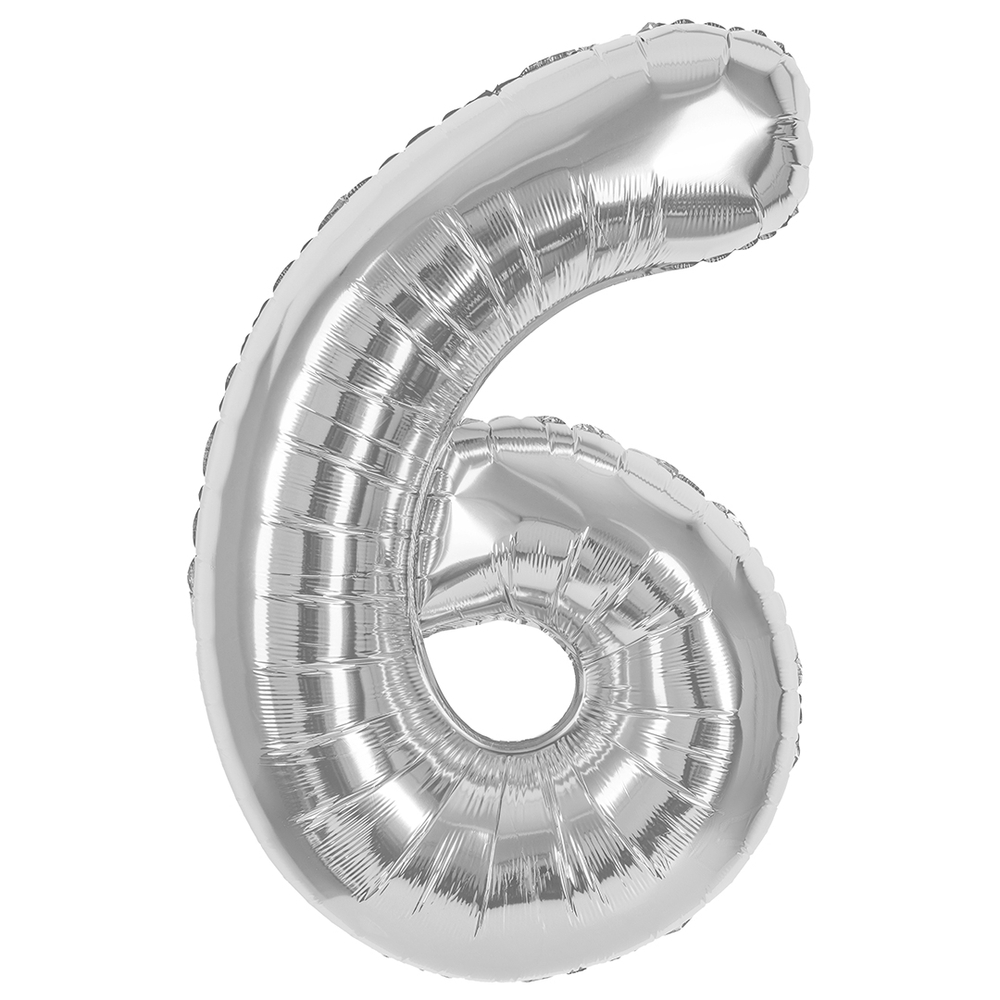 Цифра 6 серебро 40” е80