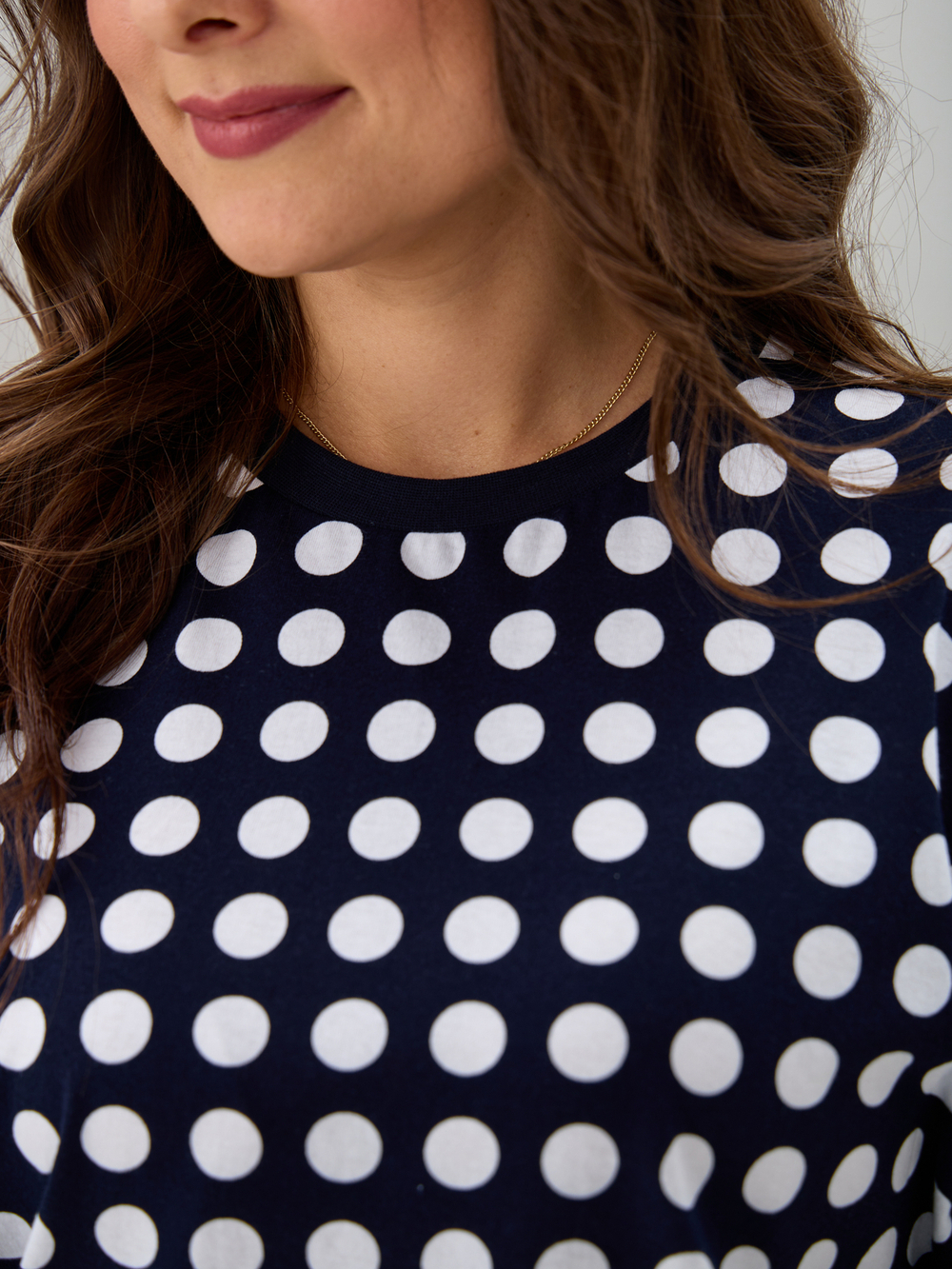 Футболка Фк-193/синий-крупныйгорох