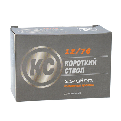 Патрон 12x76 Техкрим №3 43г Жирный Гусь Короткий ствол, коробка 10 шт.